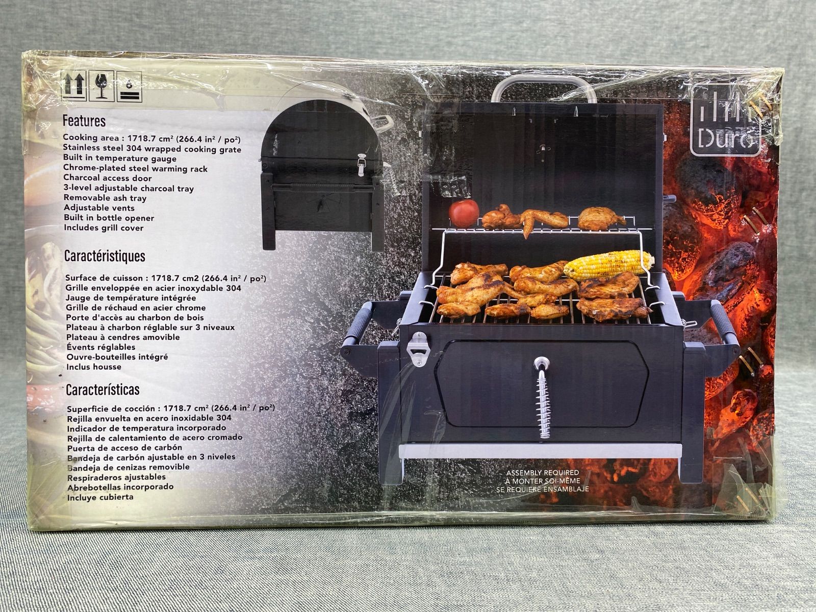 Duro ポータブルチャコールBBQグリル