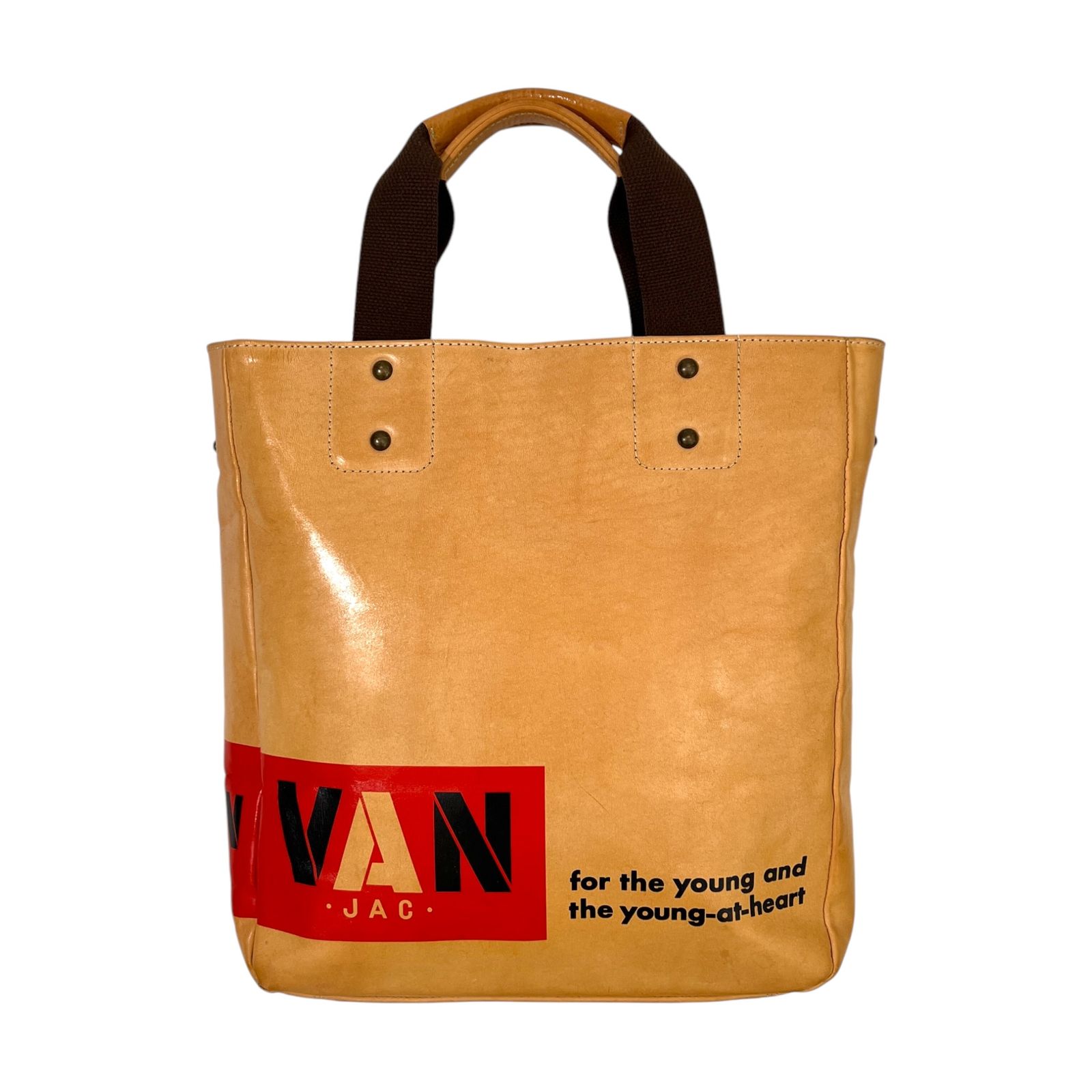 VAN JAC トートバッグ ヴァン 美品】VAN JAC ヴァンヂャケット トートバック 大容量 - メルカリ