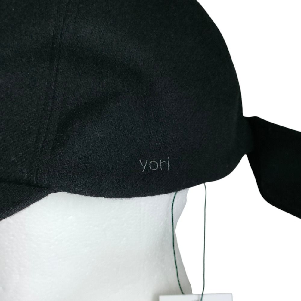 未使用 21AW yori ヨリ ウール バックリボン キャップ 帽子 F