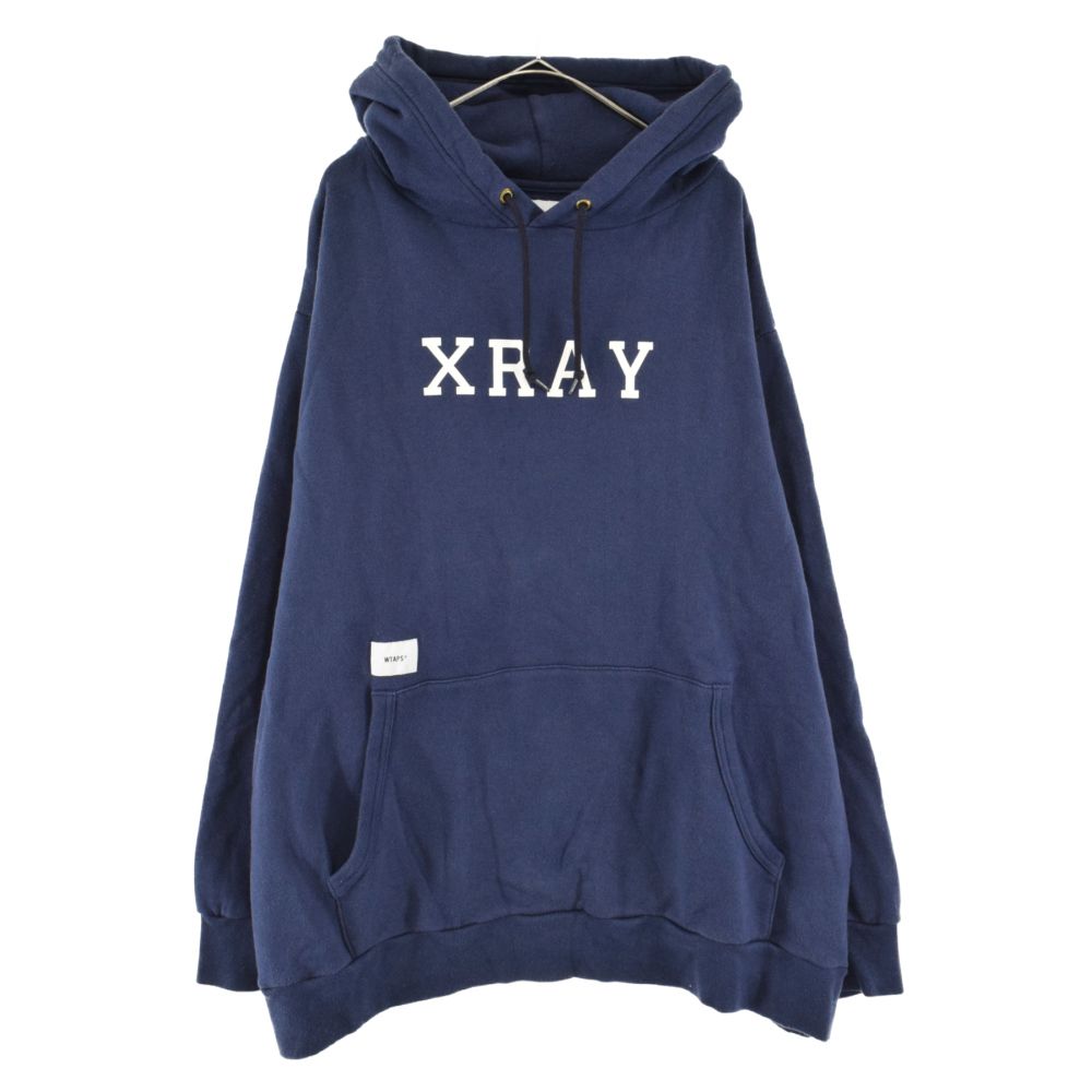 WTAPS (ダブルタップス) 21SS ACADEMY HOODED COTTON XRAY スウェット パーカー ネイビー  211ATDT-CSM38