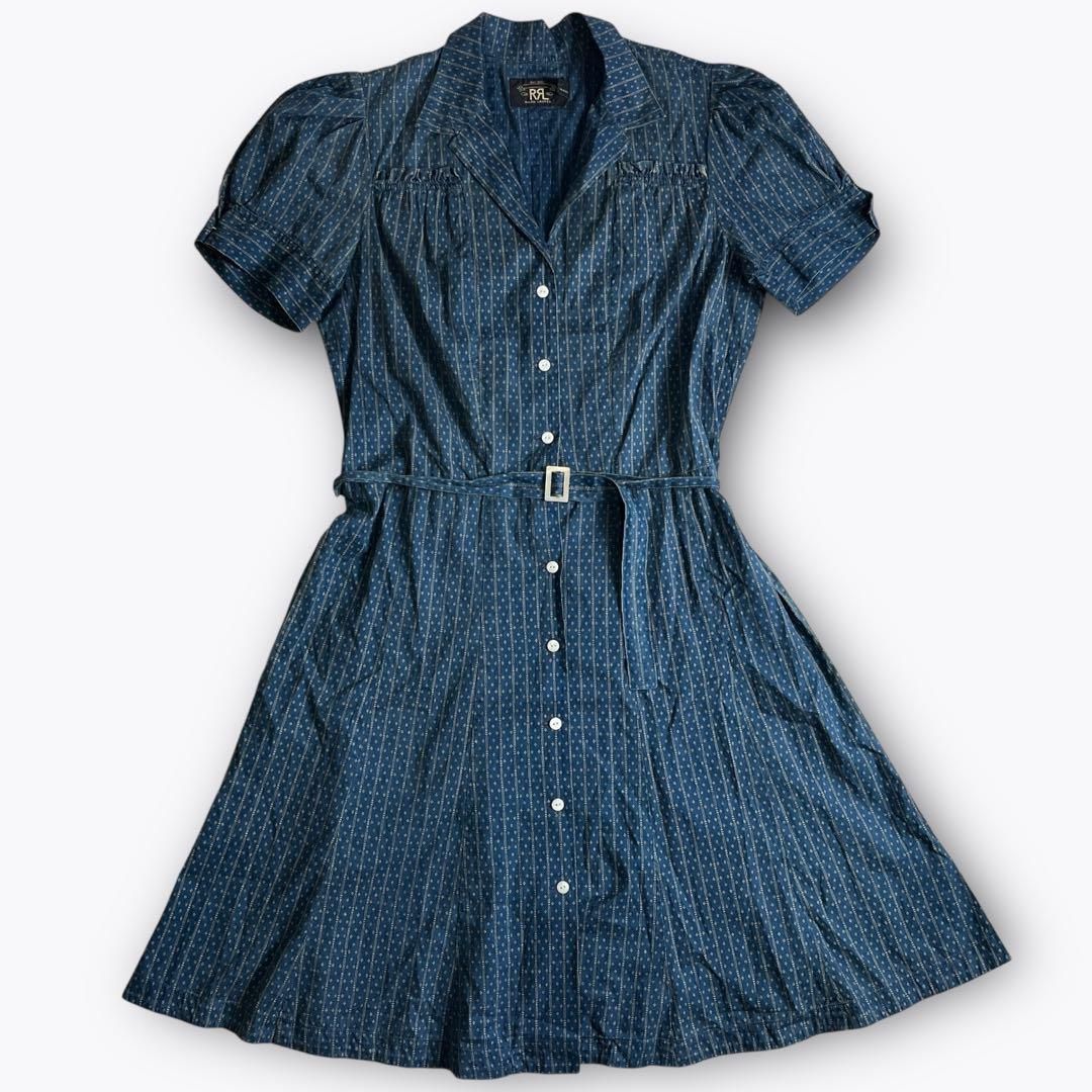 RRL ALASKA INDIGO WABASH STRIPE DRESS 2000000018300