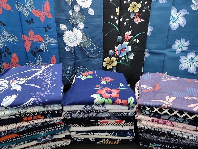 平和屋本店 浴衣 まとめて 45点 蝶 蜻蛉 花柄 綿紅梅 など 着用 多数 ♥品あり ppp2839