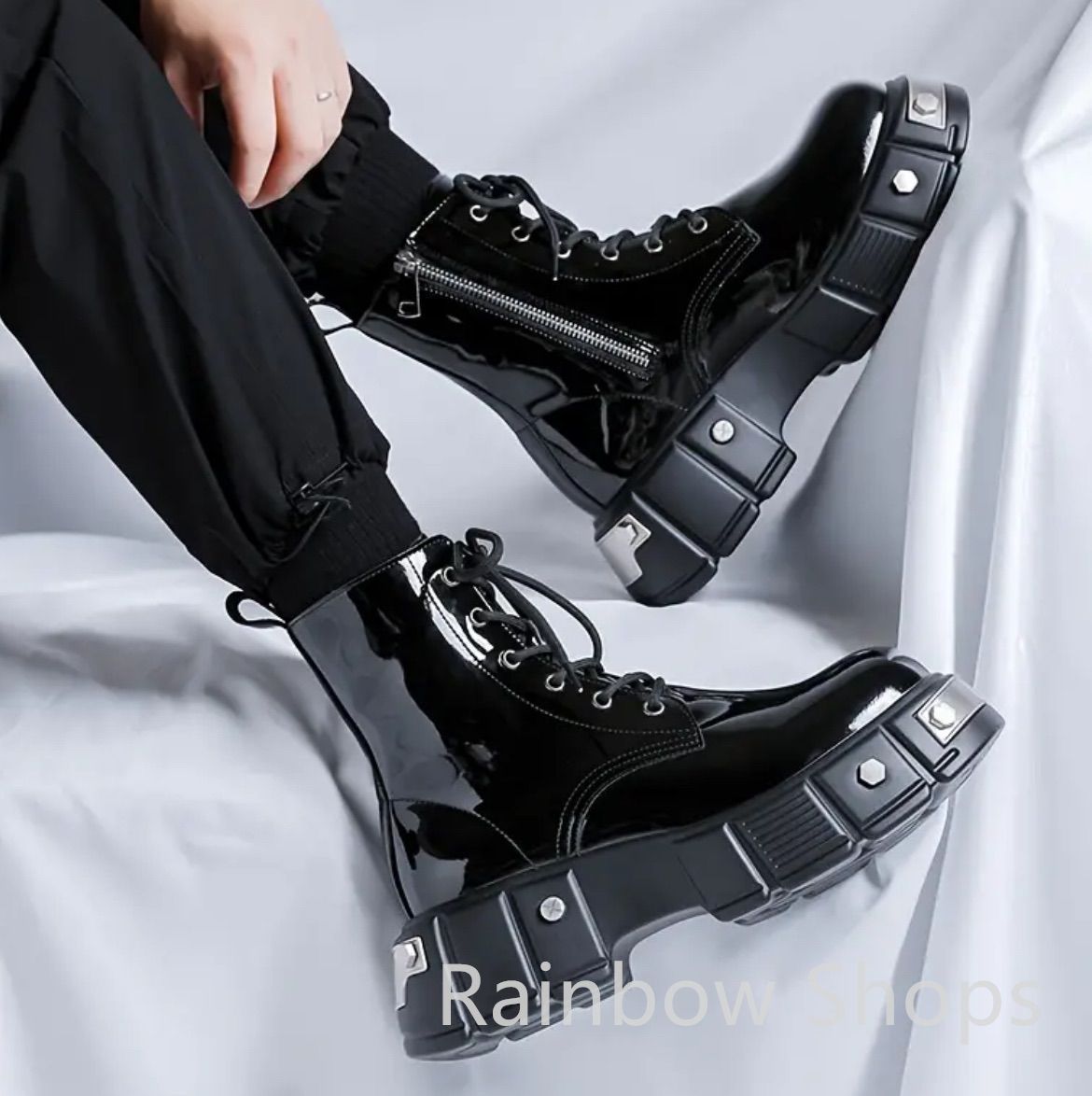 DISTORTION3 日本製 リネン 格子柄 デザイン パンツ N1391 幾何柄