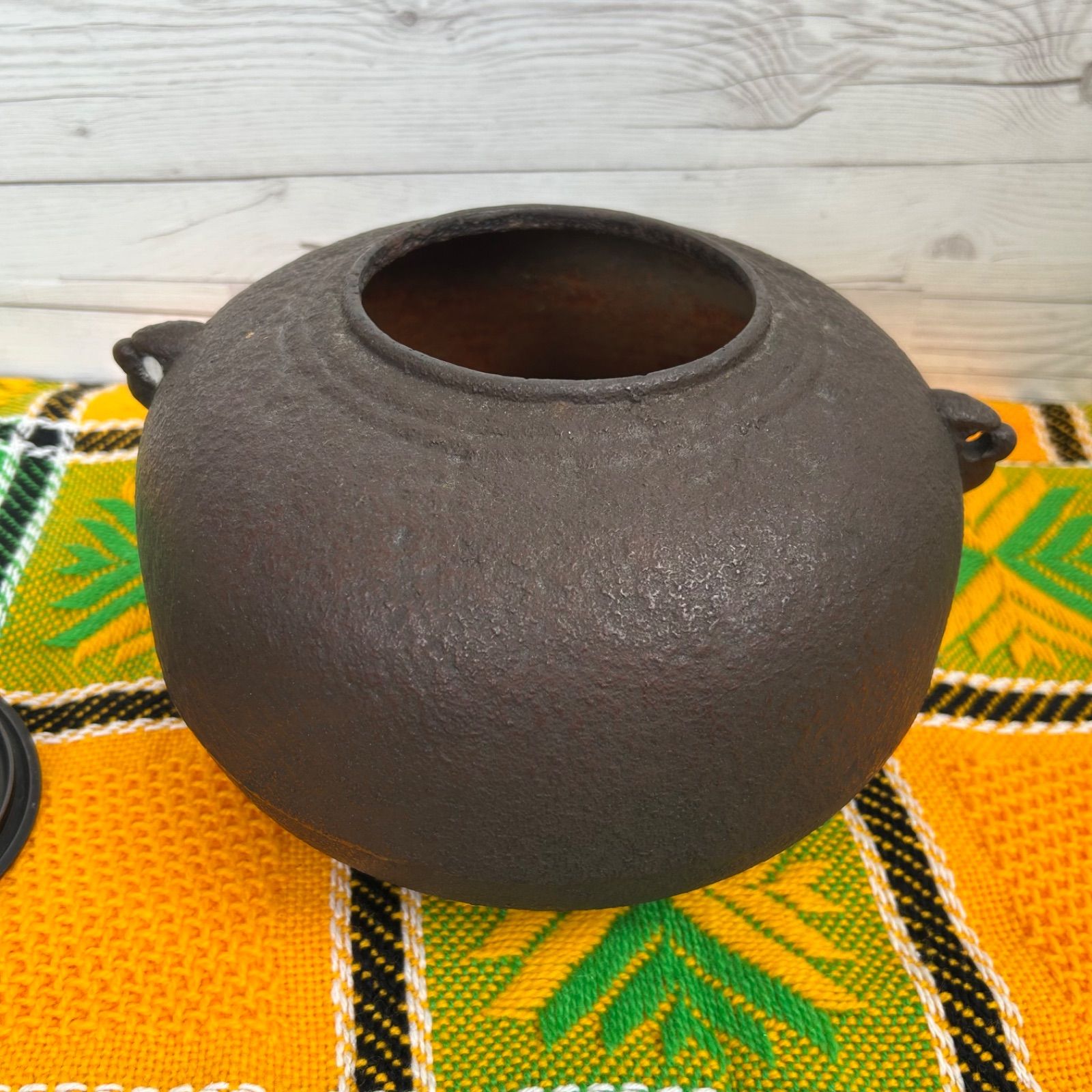 茶釜 丸釜 茶道具 茶道具 風炉釜 蓋銅 アンティーク - メルカリ