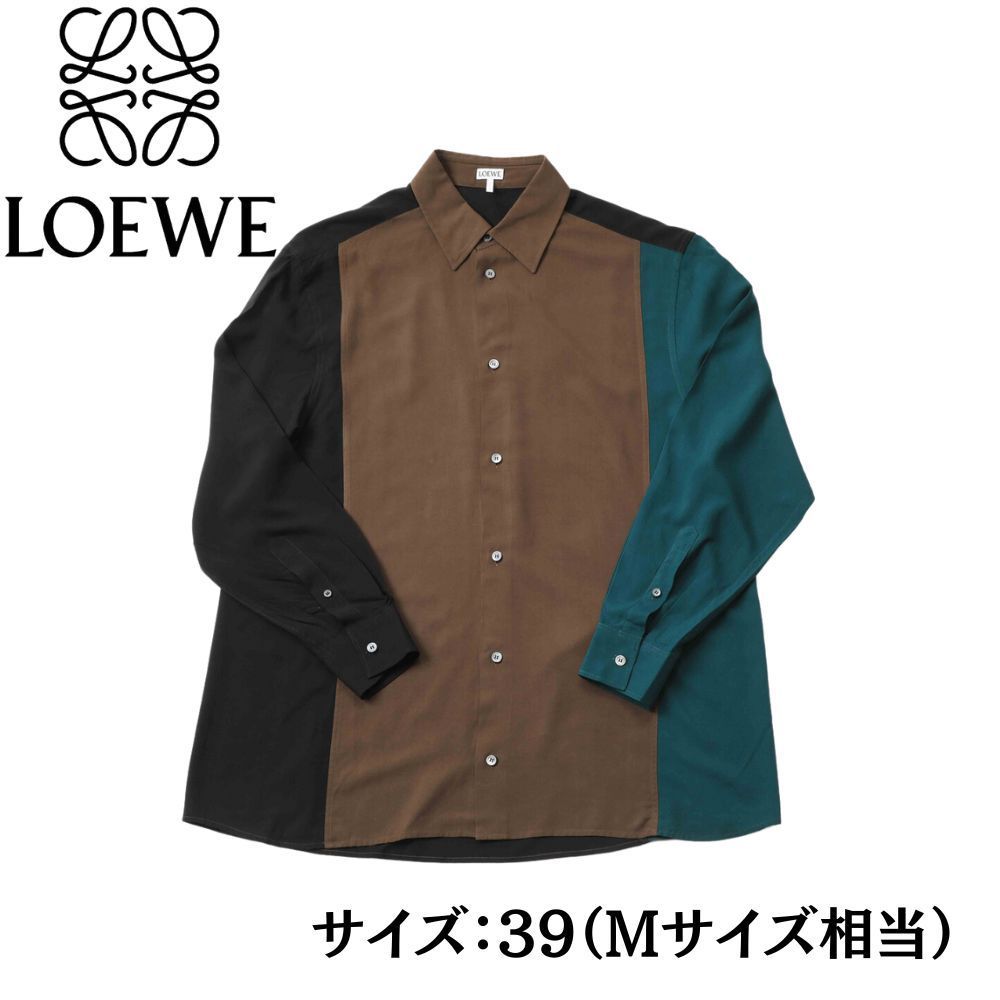 LOEWE ロエベ ブロックシャツ マルチカラー ビスコース