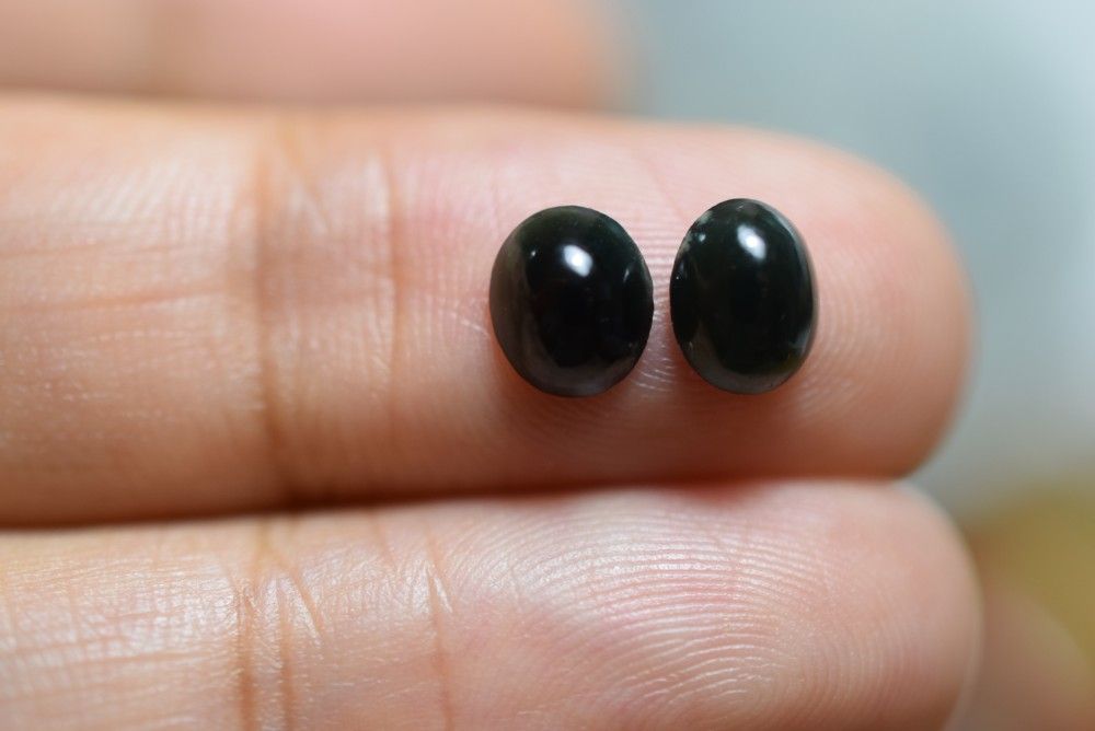 RS10-224 墨翠 天然ミャンマー産 A貨 本翡翠 ルース 裸石 硬玉