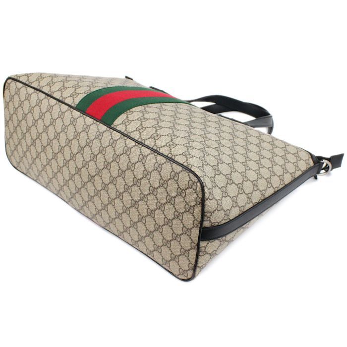 美品 グッチ GUCCI GGスプリーム PVC ブラック 黒 シェリー ショルダー