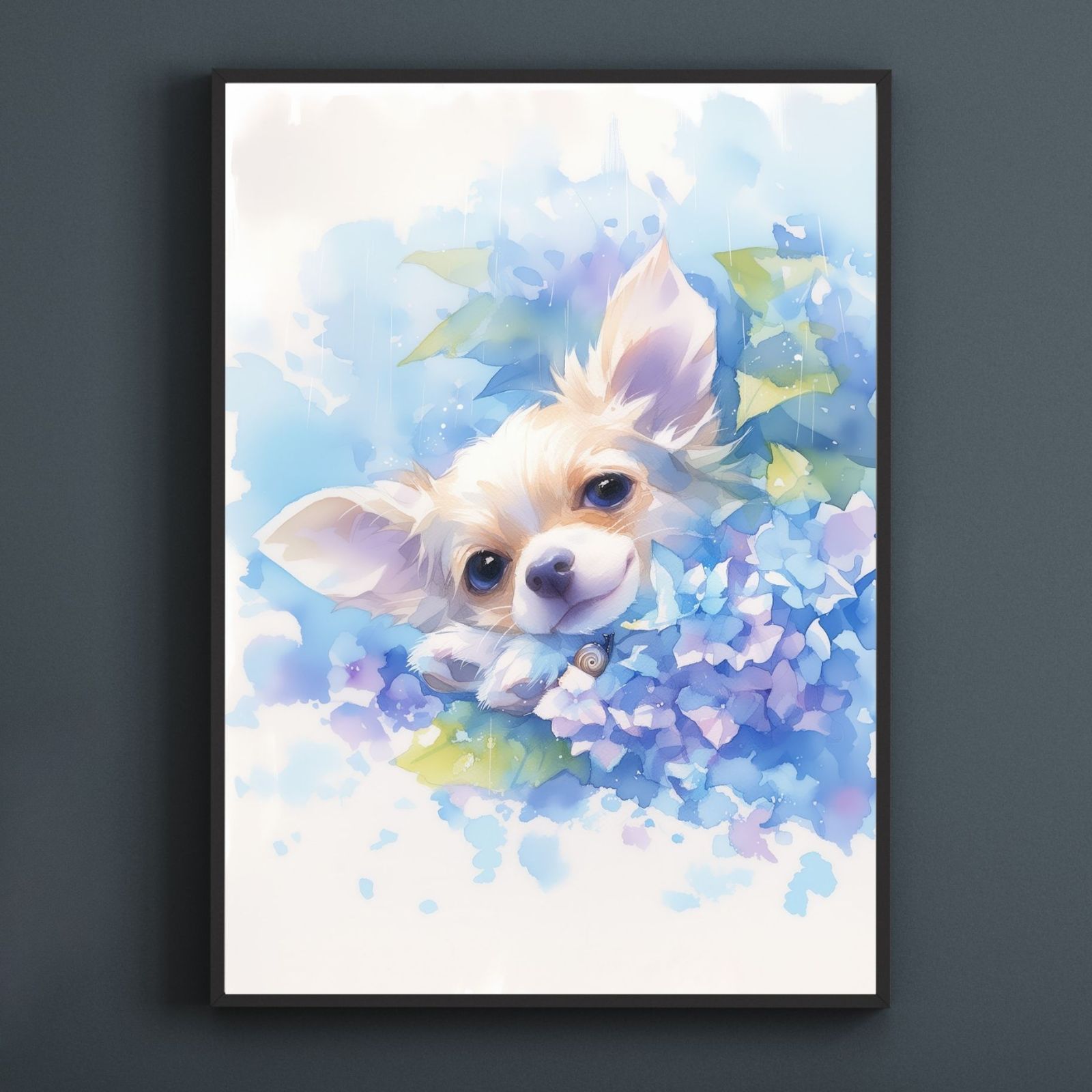 ✨特別価格【原画】『ジョルジュ西へ』（チワワ　パステル画　動物画　風景画） 夢心地 - チワワ犬の子犬 No.3】風水画 開運 アートポスター 犬