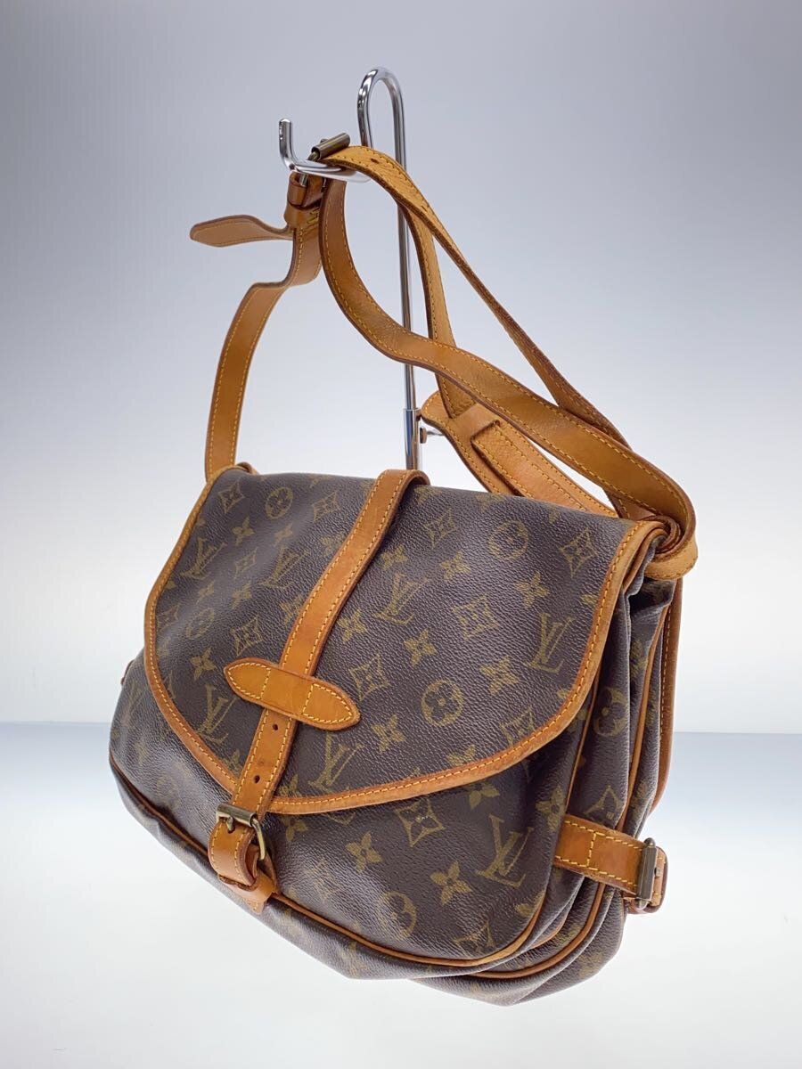 LOUIS VUITTON 1)ソミュール30_モノグラム・キャンバス_BRW PVC  ブラウン|mercariメルカリ官方指定廠商|Bibian比比昂代買代購