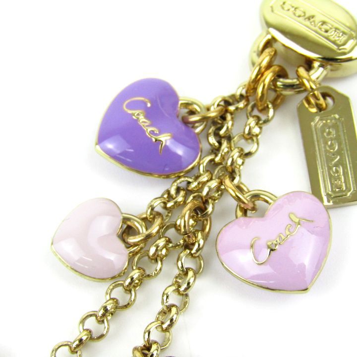 コーチ バッグチャーム ピクチャーフレーム ハート シグネチャー COACH（コーチ） キーホルダー キーリング ☆COACH☆ シグネチャー