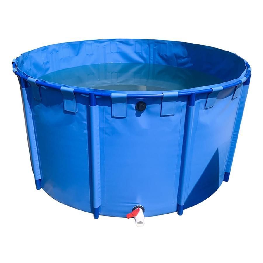 プール 大型 大型水槽 養魚池 水槽キットラウンド キャンバス 120cmx60cm|700L海産物養殖にも最適 安全性確保 鯉の飼育に 農業用 設置が簡単 立体養魚池 空気不