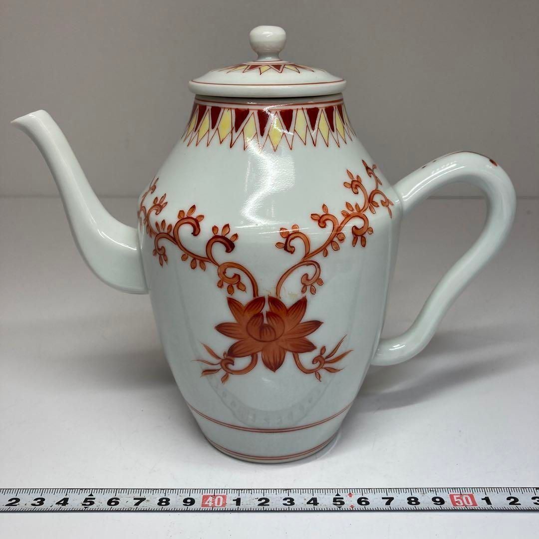 平安和峰 赤絵水次 横幅20㎝ 東Y5-1102 タニチ