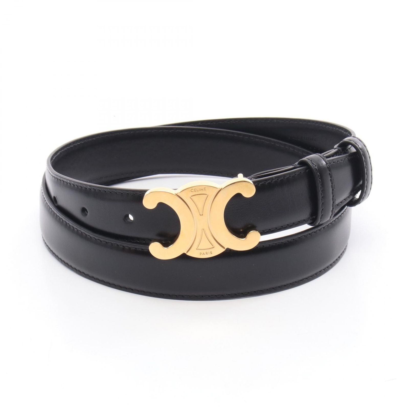セリーヌ CELINE ベルト ミディアム トリオンフ 45AK93A01 ブラック