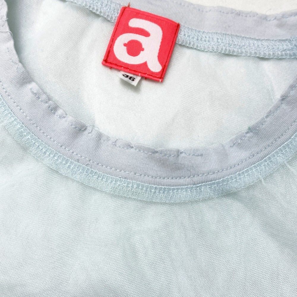 サイズ：36 ARCHIVIO アルチビオ メッシュ 半袖Tシャツ ブルー系