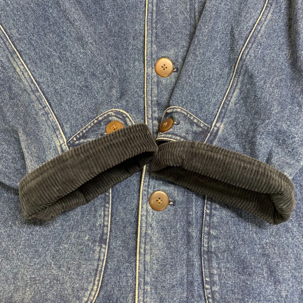 90s ランズエンド　カバーオール USA製 90s LANDS' END Denim Coverall 青 L ランズエンド デニム