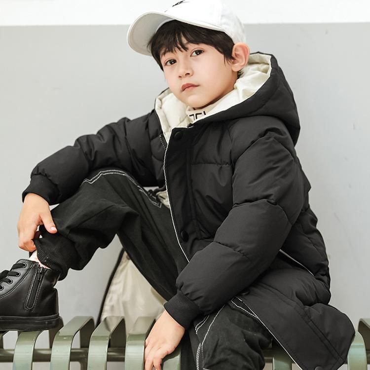 子ども ダウンジャケット ダウンコート 中綿コート キッズ 防寒 フード付き アウター 男の子 女の子 ボーイズ 秋冬 ゆったり ファッション カッコイイ 冬服