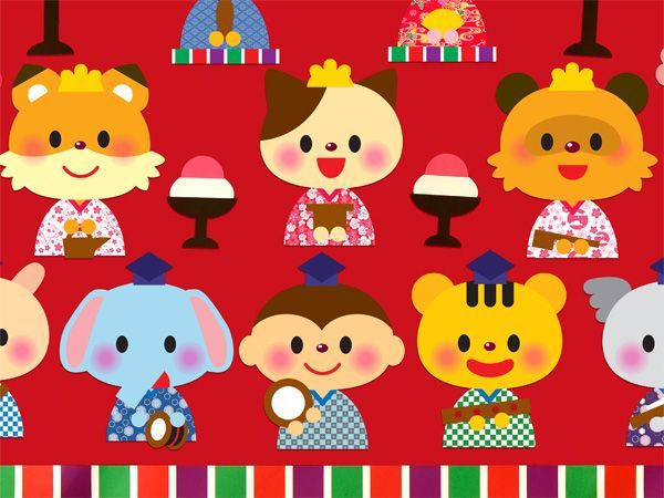 ★壁面飾り 「動物たちのひな祭り！」３月 春 ひなまつり おひなさま 幼稚園 保育園 学校 病院 施設★