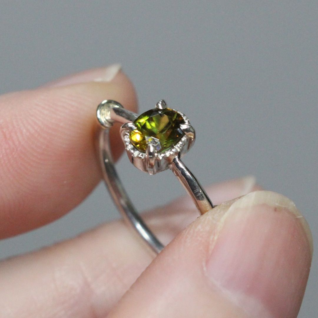 レア✳︎少し大きめのクロムスフェーンのK10小ワッカシルバーリング11