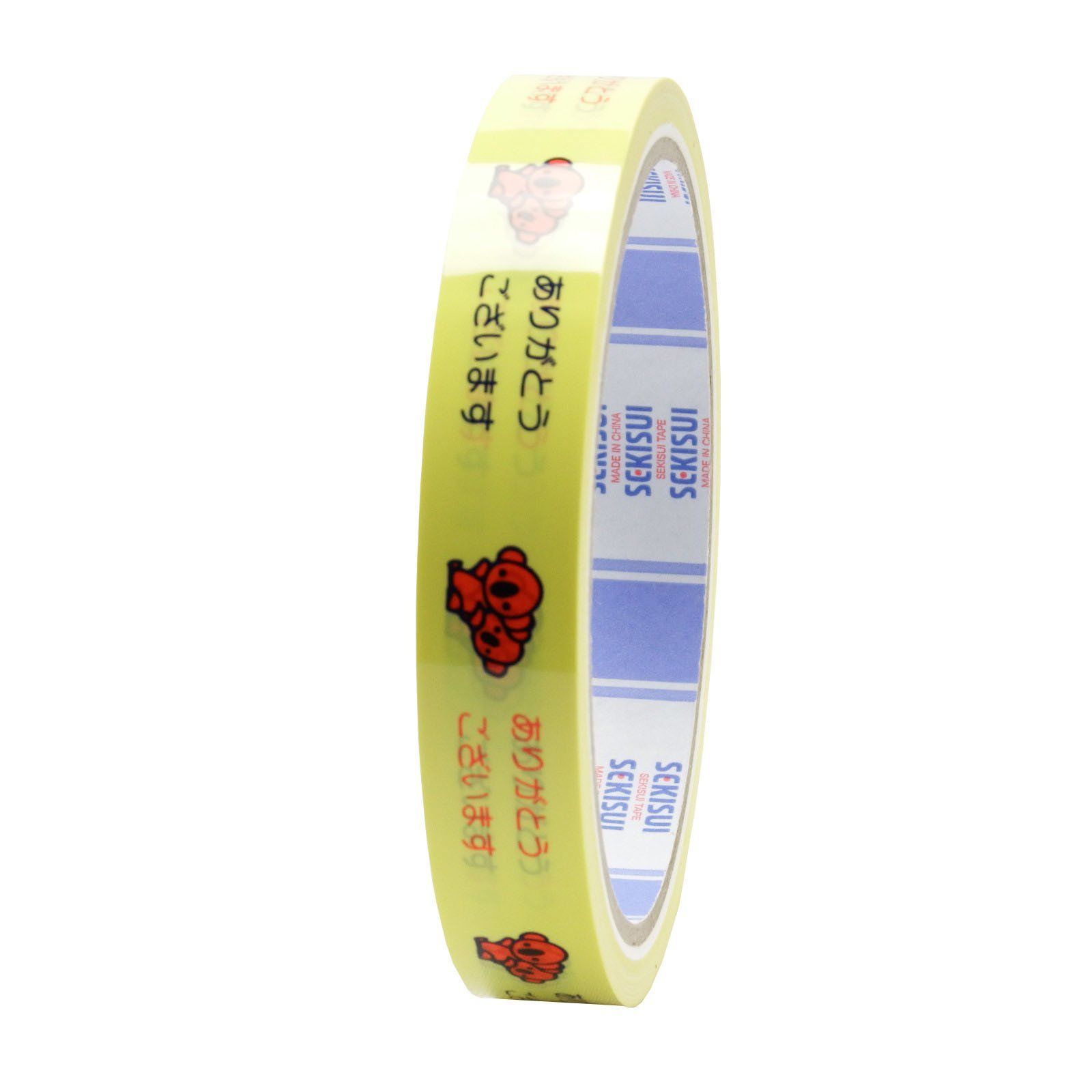 C50X12 1ケース100巻入 黄 15mm×25m ありがとうございます まいどテープ セキスイ