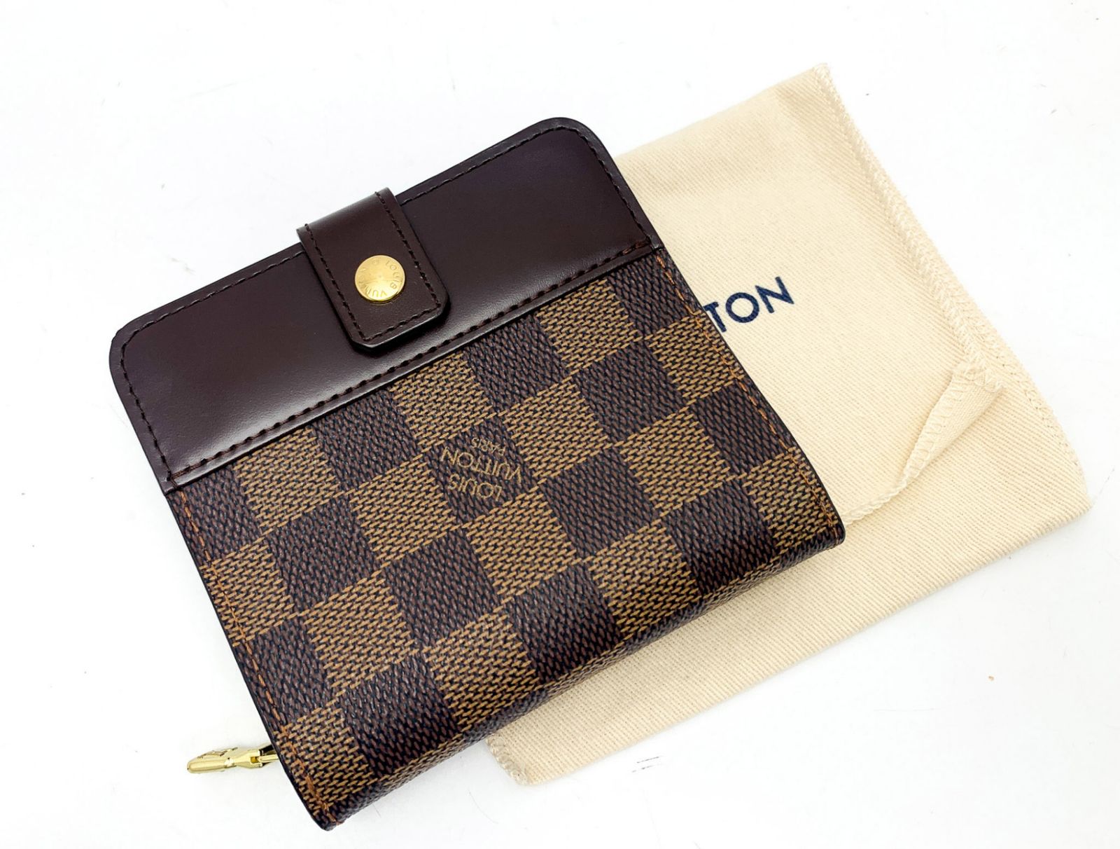 LOUIS VUITTON ルイヴィトン LV ダミエ コンパクトジップ N61668 二