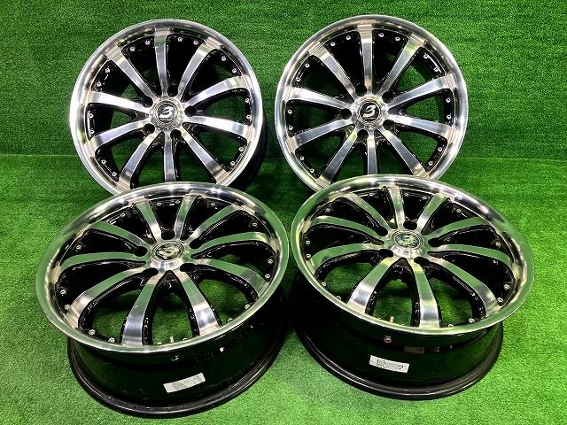 BYRON ｳﾞｪｾﾞﾙ ホイール アルミ ブラックポリッシュ 17インチ 7J 5穴 4本 114.3 48