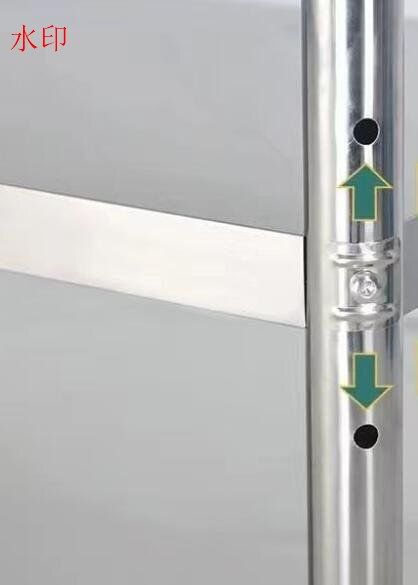 ステンレス製のキッチンラックを厚くした2段の床置き収納棚電子レンジオーブン家庭用収納棚