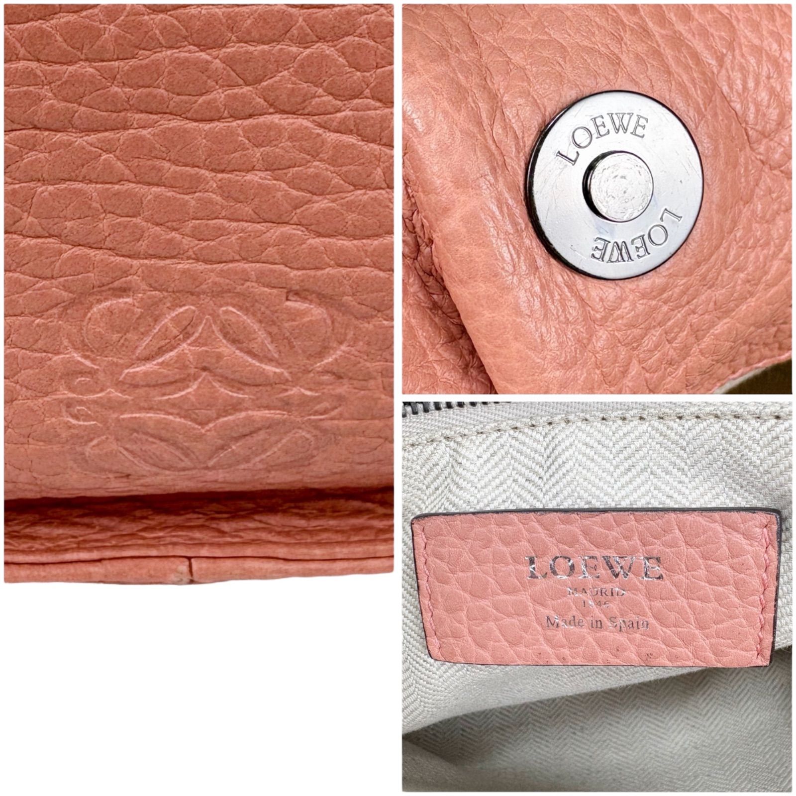 希少 LOEWE ロエベ 巾着 タッセル オールレザー ショルダーバッグ ロゴ 楽天市場】ロエベ バイカラー・アナグラムロゴレザー巾着