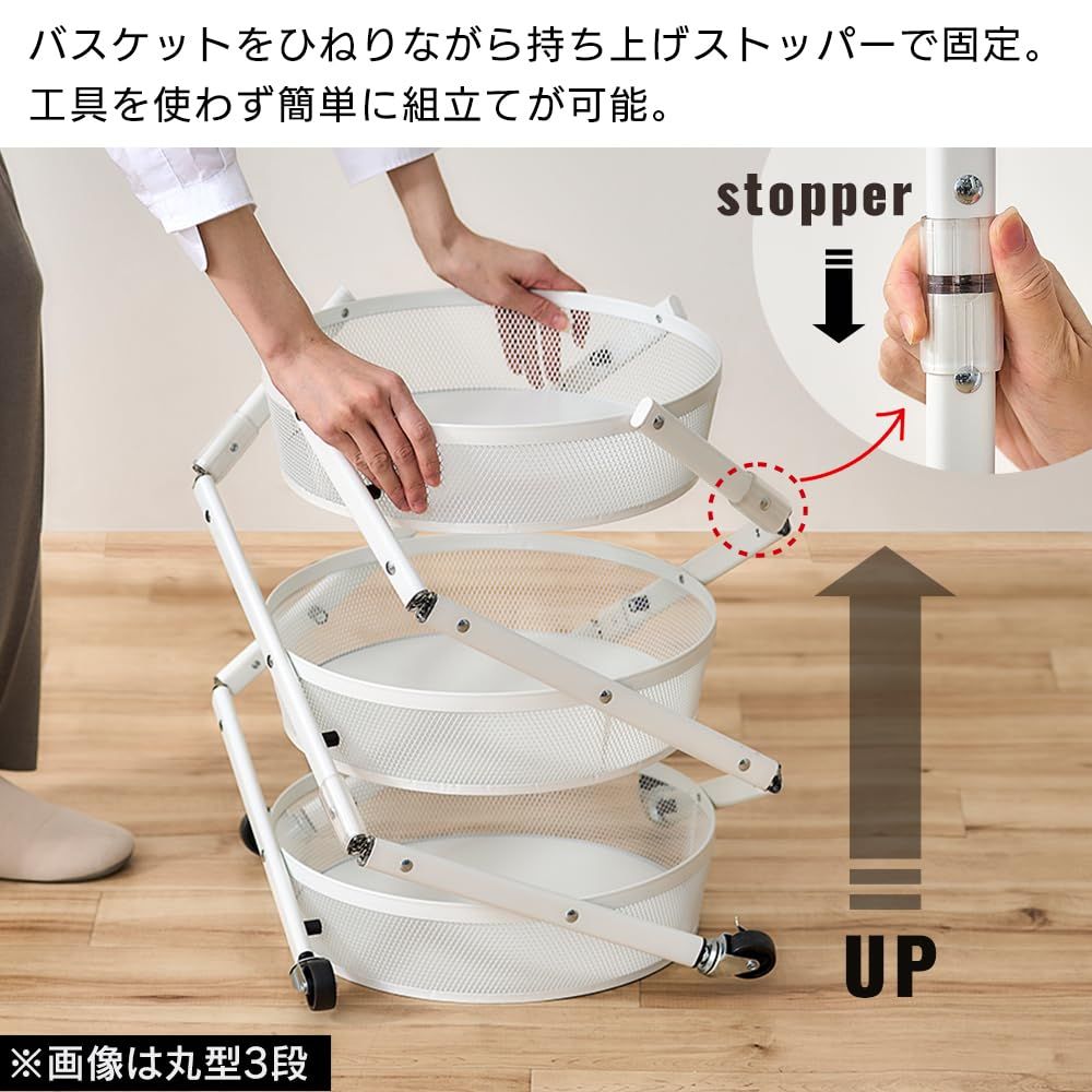 【新品・5営業日で発送】IRISOHYAMA アイリスオーヤマ マルチワゴン 角型3段 MUW-S3