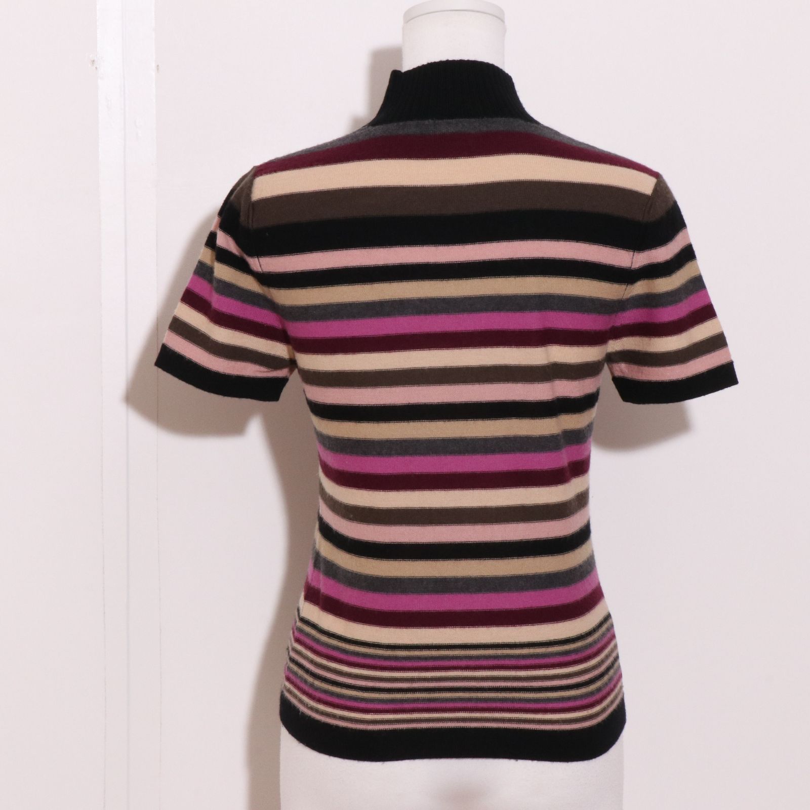 ソニアリキエル ニット 半袖 ハイネック ウール トップス レディース 38サイズ ブラック Sonia Rykiel ソニアリキエル ニット 半袖 ハイネック ウール トップス
