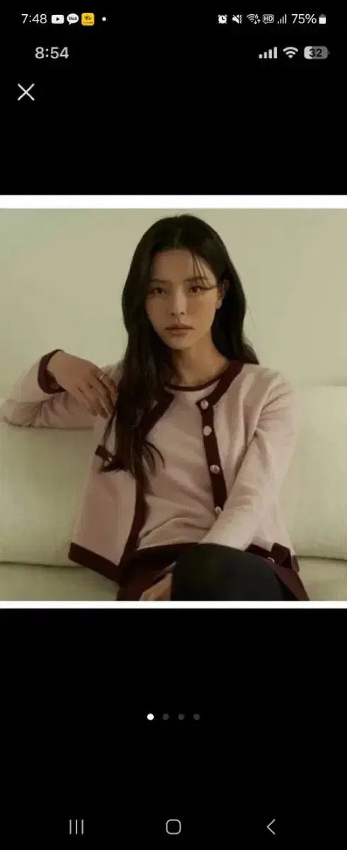 SIE シエ シェルLINE ピンク カーディガン トップス セット