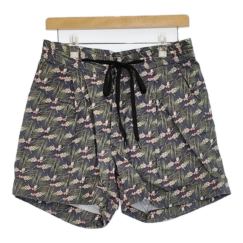 【近年モデル】クーティープロダクションズ♤ボタニカル総柄ショートパンツ　ロゴタブ ショートパンツ メンズ ボタニカル柄[品番：LU000009717