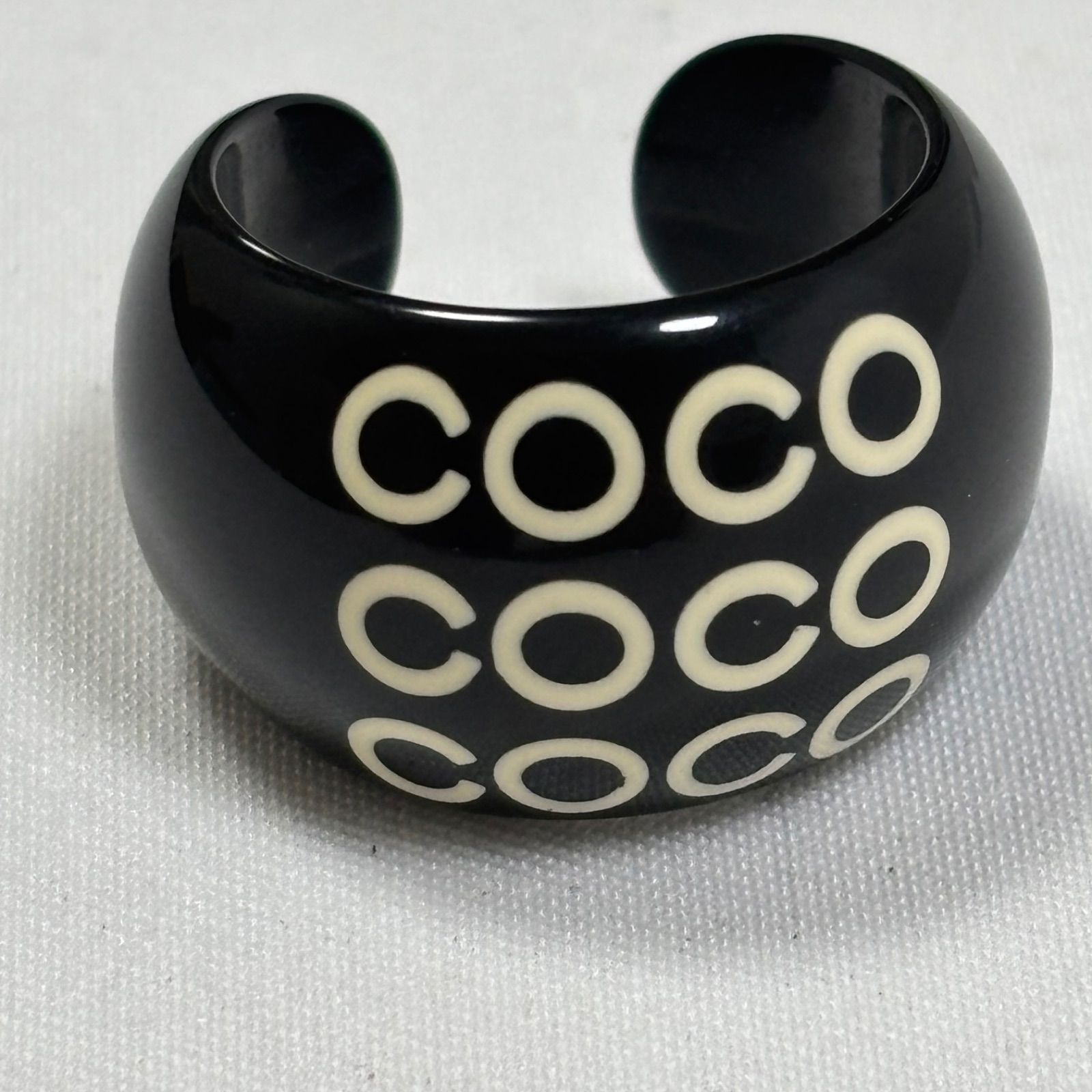 シャネル CHANEL ココマーク プラスチック ブラック/ゴールド リング 13 送料無料】CHANEL/シャネル/COCO/ココマーク/リング/指輪/プラスチック