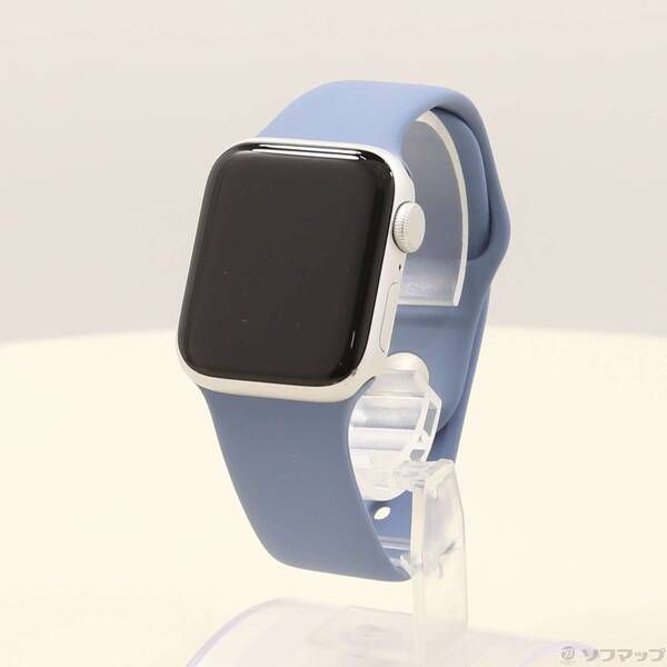 〔 品〕 Apple Watch SE 第2世代 GPS 40mm シルバーアルミニウムケース スレートブルースポーツバンド 276