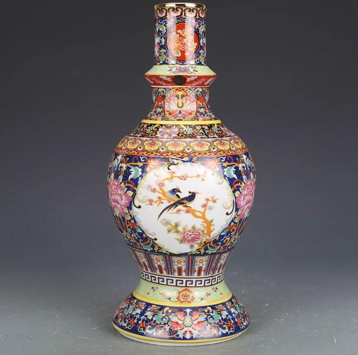 琺瑯彩浄水瓶 陶磁器 現代工芸品 美術品 装飾品 置物 琺瑯彩浄水瓶 陶磁器 現代工芸品 美術品 装飾品 置物 - メルカリ
