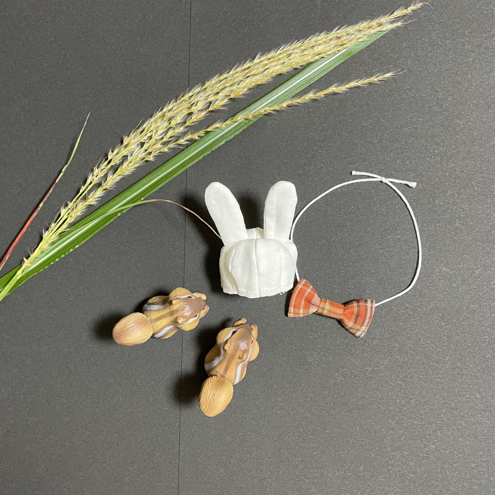 うさぎの家さま⋆*　5種類　しろくま貯金箱用　お着替えセット♪♪ しろくま貯金箱 白うさぎの十五夜お月見コーデセット女の子(ミニ