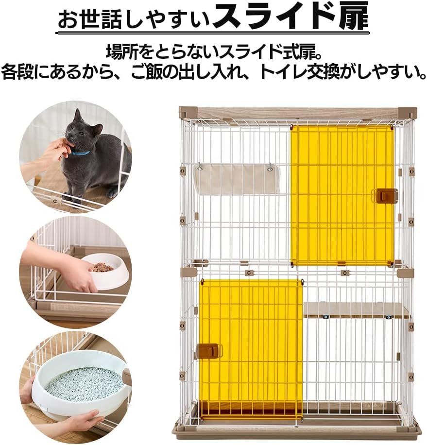 新品・未開封品】アイリスオーヤマ 猫 ケージ ウッディ 2段 ウォールナット PWCR-962V R0122 0124ML010  0020240122295296 - メルカリ