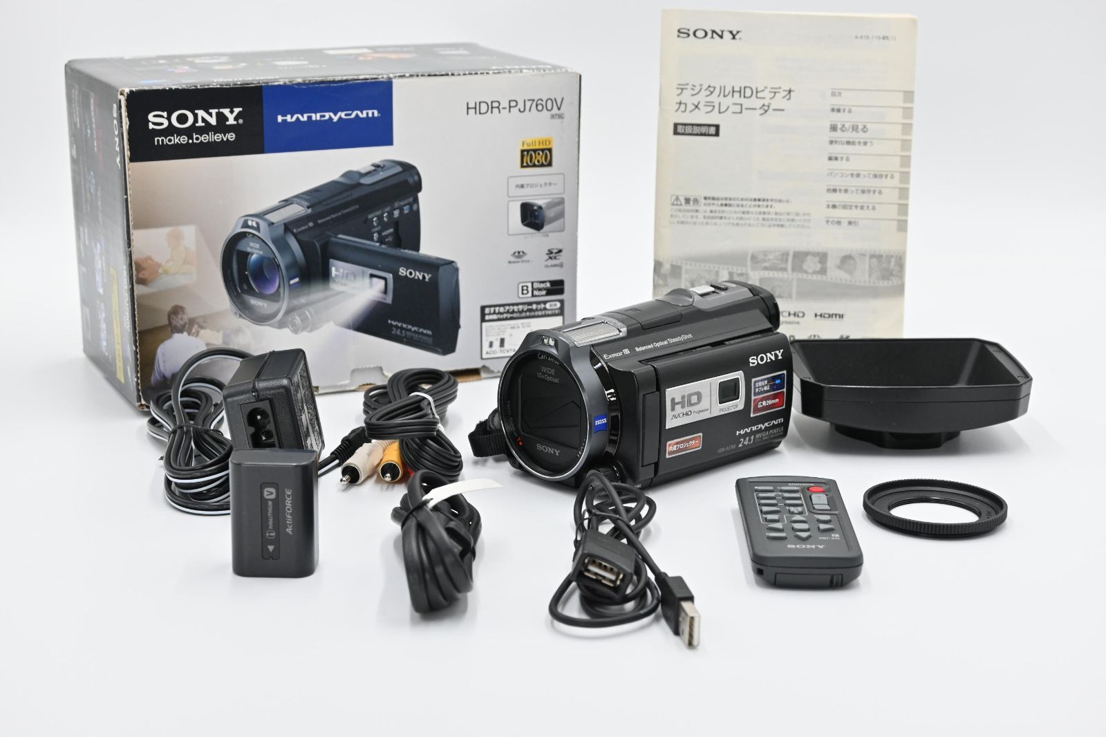 並品】SONY ビデオカメラ Handycam PJ760V 内蔵メモリ96GB ブラック