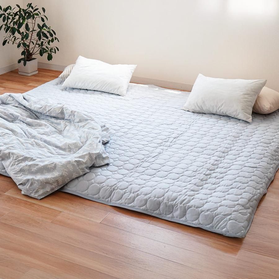 西川 敷きパッド ファミリー 240×205cm 綿100％ 平織り 綿ブロード