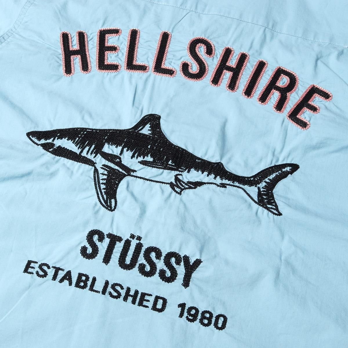 STUSSY シャーク ボーリングシャツ STUSSY ステューシー シャツ サイズ:S シャーク 刺繍 ボーリング