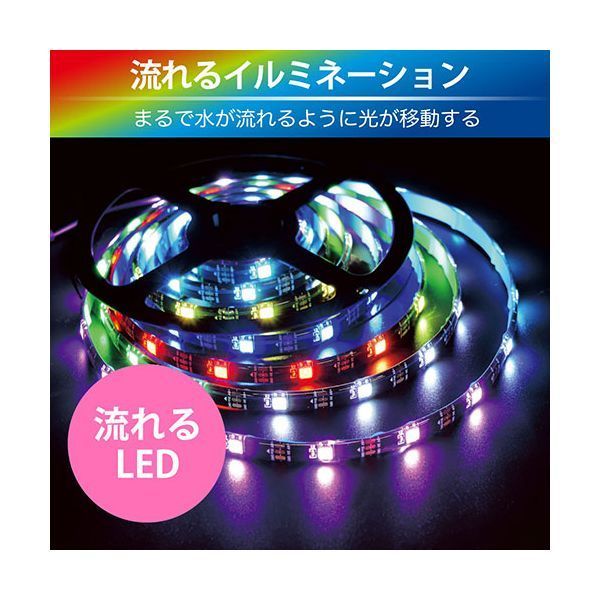 流れる光のイルミネーション