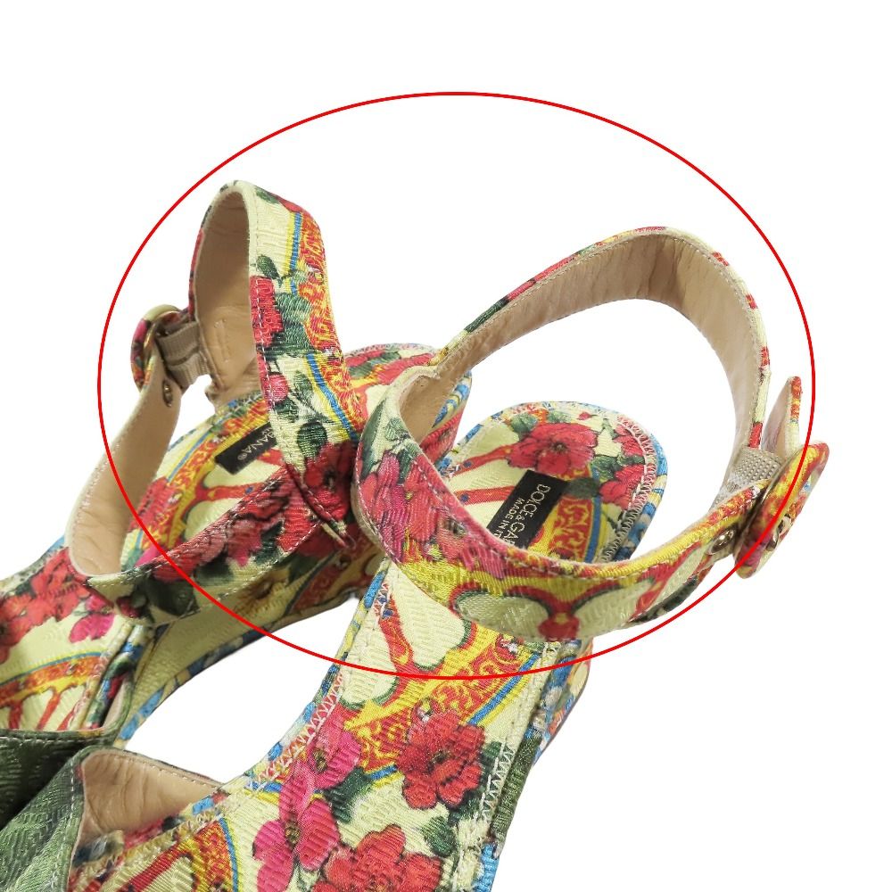 未使用 DOLCE&GABBANA ドルチェ＆ガッバーナ 花柄 サンダル