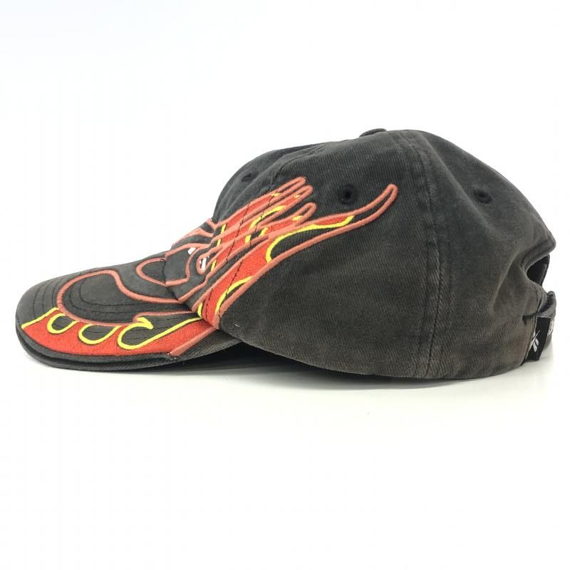 中古】VETEMENTS×Reebok FLAME LOGO CAP ブラック ヴェトモン 