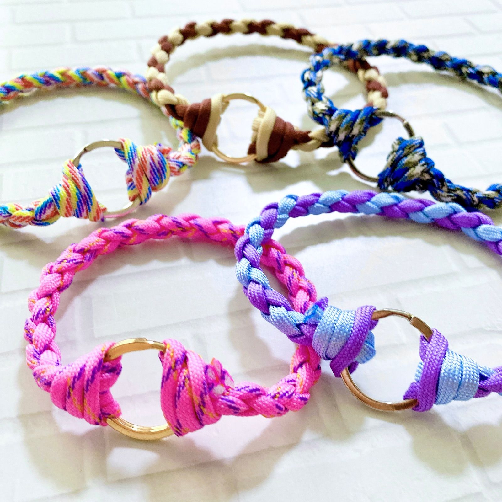 メルカリshops ペット用パラコードチョーカー ｍサイズ 迷子札用 犬用 首輪