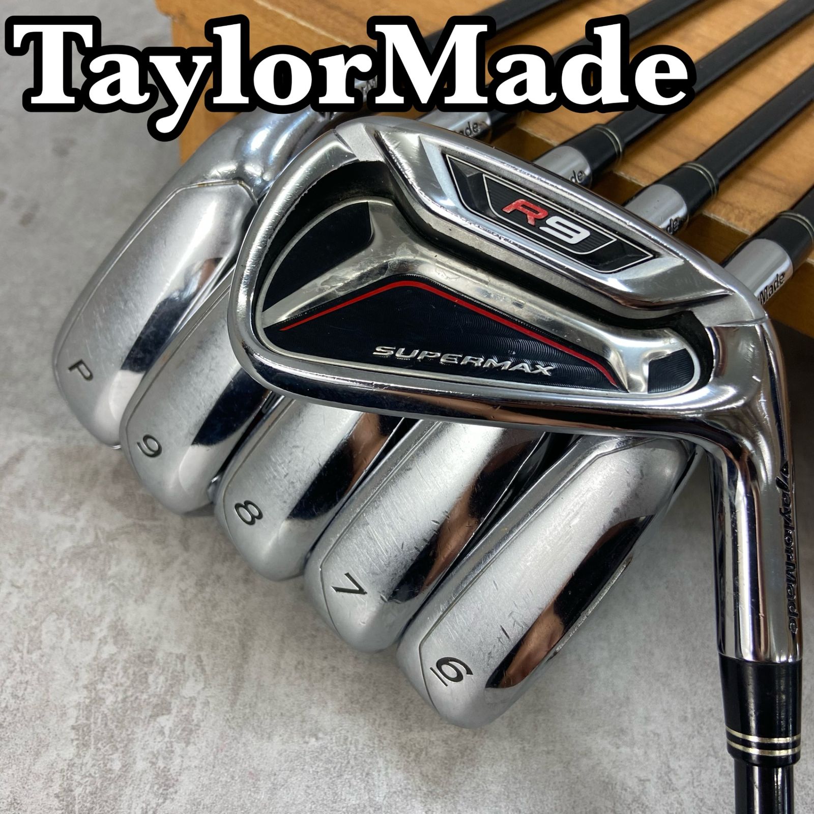 TaylorMade - TaylorMade　テーラーメイド　R9　SUPERMAX スーパーマックス　メンズゴルフ　アイアン6本セット　カーボン　R　ハーフキャビティー TaylorMade テーラーメイド R9 SUPERMAX スーパーマックス