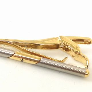 YSL イヴサンローラン ネクタイピン シルバー＆ ゴールドカラ YSL イヴ  