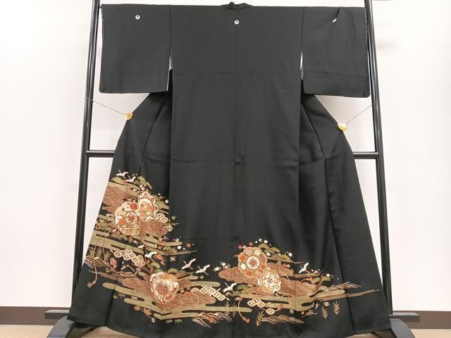 黒留袖 咲 豪華 着物 美品 正絹黒留袖「丸華紋と亀甲青海波」 | 種類から探す,留袖