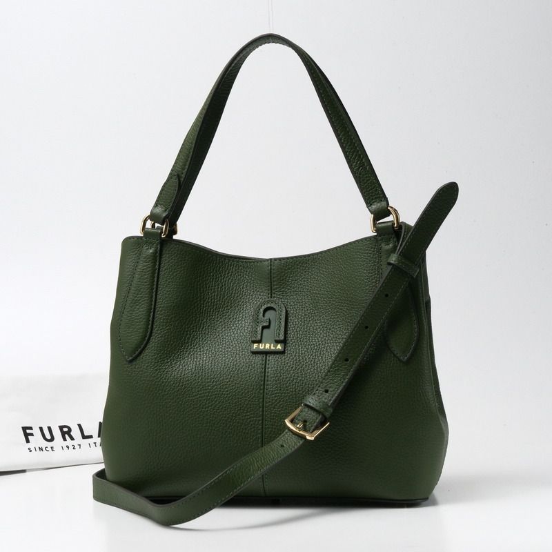 □美品□Furla フルラ ハンドバッグ ダフネ ホーボー S 本革 レザー 