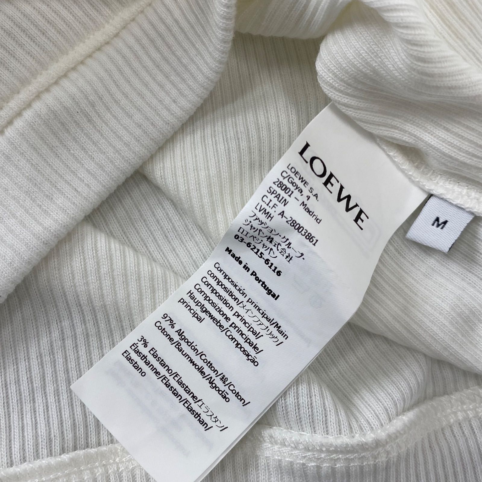 □美品 ロエベ LOEWE タンクトップ ノースリーブ クロップド ショート 