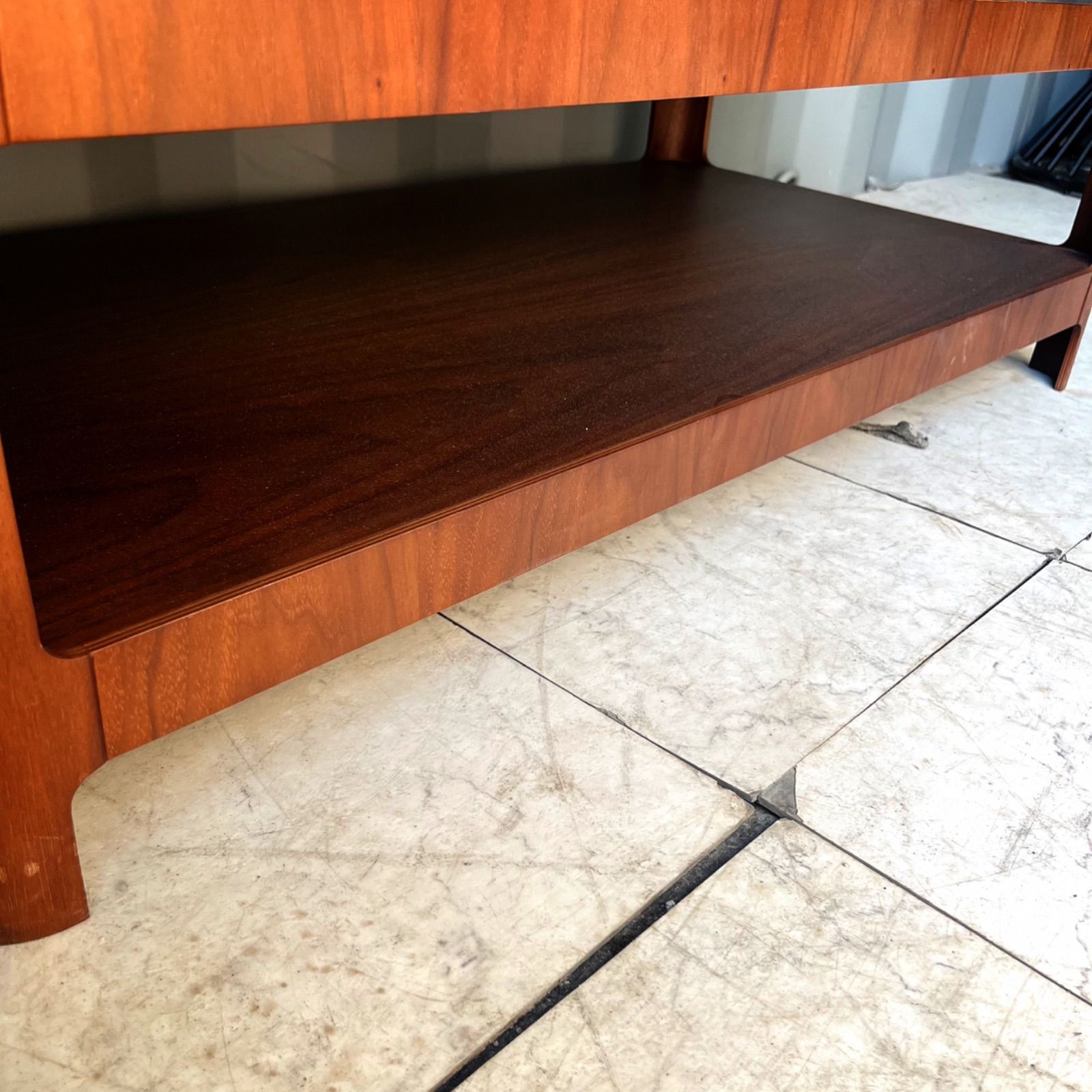 取付無料！旭川家具 ワオ ソラへ 天然無垢材ウォールナットローボード