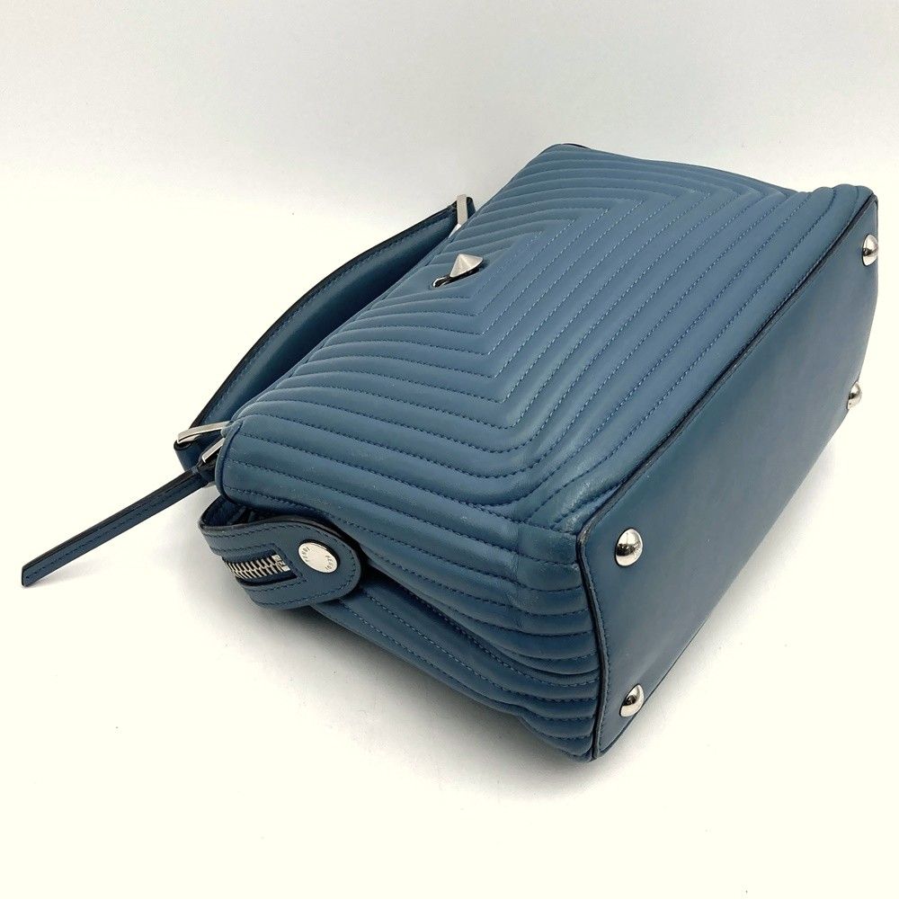 送関込★FENDI★FF ショルダーバッグ★BLUE FENDI フェンディ バイザウェイミニ ショルダーバッグ レザー